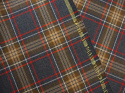 wełna tartan ciemny szary-brąz