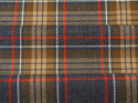 wełna tartan ciemny szary-brąz