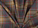 wełna tartan ciemny szary-brąz