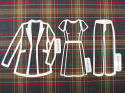 wełna tartan ciemny szary-brąz