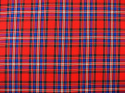 wełna tartan czerwony