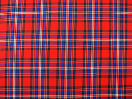 wełna tartan czerwony