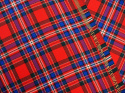 wełna tartan czerwony