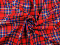 wełna tartan czerwony