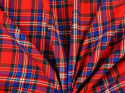 wełna tartan czerwony