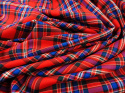 wełna tartan czerwony