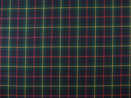 wełna w kratę tartan ciemno zieloną