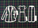 wełna w kratę tartan ciemno zieloną