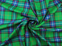 wełna tartan zielono-niebieski