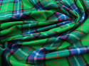 wełna tartan zielono-niebieski