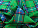 wełna tartan zielono-niebieski