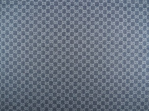 Żakard Gucci - Logotyp niebieski i biel Żakard Gucci - Logotyp niebieski i biel