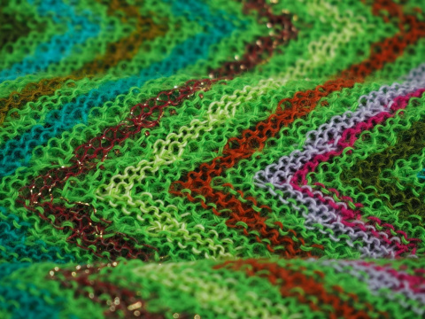 Bawełna Missoni - Fluorescencyjna zieleń zygzak (cieńsza) Bawełna Missoni - Fluorescencyjna zieleń zygzak (cieńsza)