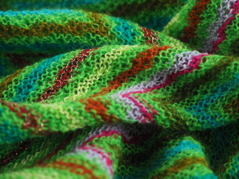 Bawełna Missoni - Fluorescencyjna zieleń zygzak (cieńsza) Bawełna Missoni - Fluorescencyjna zieleń zygzak (cieńsza)