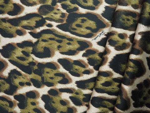 Bawełna Roberto Cavalli - Oliwkowo-brązowa panterka Bawełna Roberto Cavalli - Oliwkowo-brązowa panterka