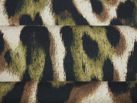 Bawełna Roberto Cavalli - Oliwkowo-brązowa panterka Bawełna Roberto Cavalli - Oliwkowo-brązowa panterka