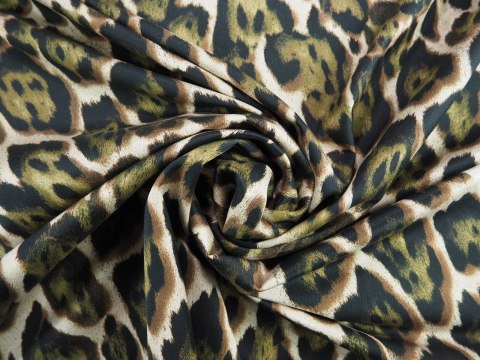 Bawełna Roberto Cavalli - Oliwkowo-brązowa panterka Bawełna Roberto Cavalli - Oliwkowo-brązowa panterka