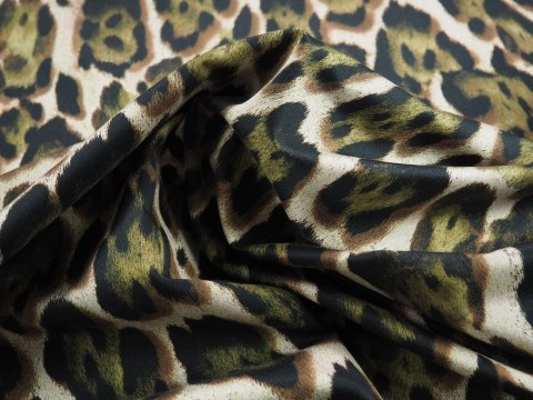Bawełna Roberto Cavalli - Oliwkowo-brązowa panterka Bawełna Roberto Cavalli - Oliwkowo-brązowa panterka