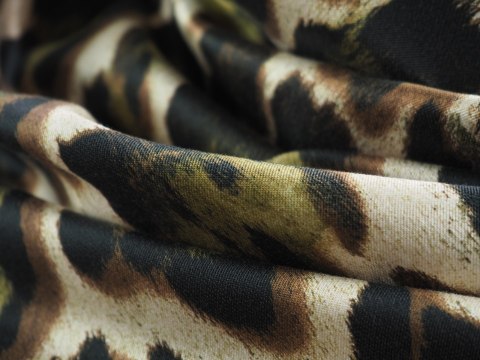 Bawełna Roberto Cavalli - Oliwkowo-brązowa panterka Bawełna Roberto Cavalli - Oliwkowo-brązowa panterka