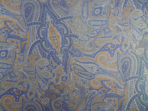 Jedwab szyfon - Paisley z metaliczną nitką Jedwab szyfon - Paisley z metaliczną nitką