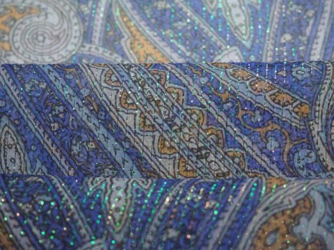 Jedwab szyfon - Paisley z metaliczną nitką Jedwab szyfon - Paisley z metaliczną nitką