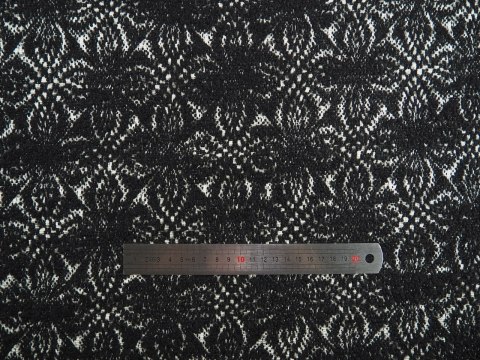 Wełna boucle - Dwustronna czerń biel Wełna boucle - Dwustronna czerń biel