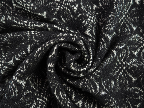 Wełna boucle - Dwustronna czerń biel Wełna boucle - Dwustronna czerń biel