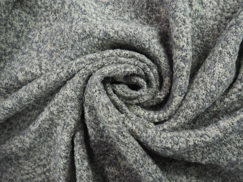 Wełna boucle - Dwustronna szarość biel Wełna boucle - Dwustronna szarość biel
