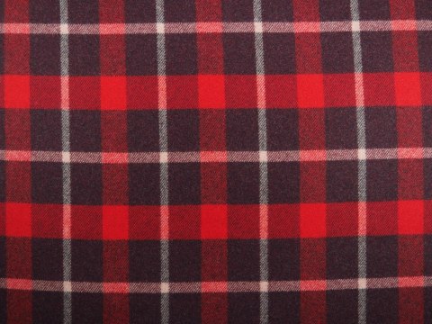 Wełna płaszczowa - Krata bordo-czerwień Wełna płaszczowa - Krata bordo-czerwień