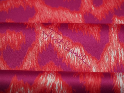 Poliester Roberto Cavalli - Różowe cętki Poliester Roberto Cavalli - Różowe cętki
