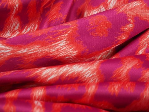 Poliester Roberto Cavalli - Różowe cętki Poliester Roberto Cavalli - Różowe cętki