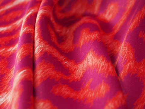 Poliester Roberto Cavalli - Różowe cętki Poliester Roberto Cavalli - Różowe cętki