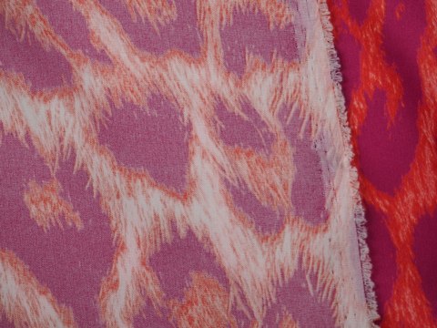 Poliester Roberto Cavalli - Różowe cętki Poliester Roberto Cavalli - Różowe cętki