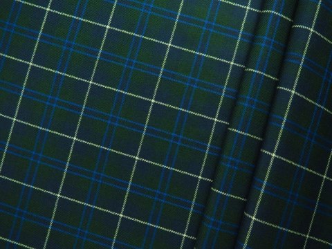 Wełna - Krata tartan granat i zieleń Wełna - Krata tartan granat i zieleń