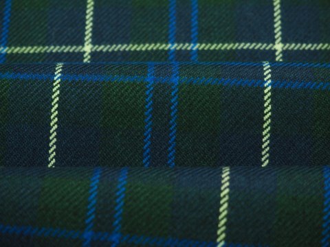 Wełna - Krata tartan granat i zieleń Wełna - Krata tartan granat i zieleń