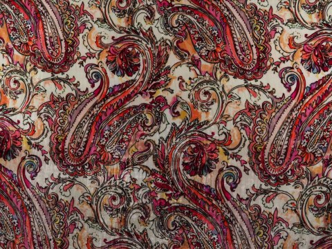 Welur jedwabny - Orientalny paisley- kupon 1.15 Welur jedwabny - Orientalny paisley- kupon 1.15