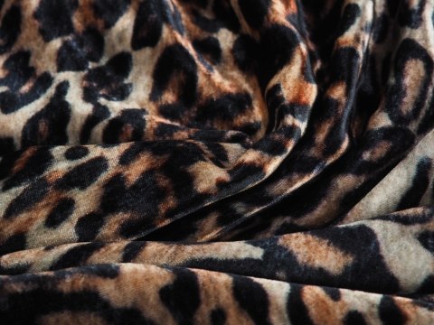Welur jedwabny - Panterka brąz Welur jedwabny - Panterka brąz
