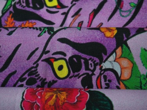 Jedwa elastyczny Gucci - Fioletowy tygrys Jedwa elastyczny Gucci - Fioletowy tygrys
