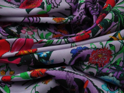Jedwa elastyczny Gucci - Fioletowy tygrys Jedwa elastyczny Gucci - Fioletowy tygrys