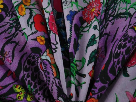 Jedwa elastyczny Gucci - Fioletowy tygrys Jedwa elastyczny Gucci - Fioletowy tygrys