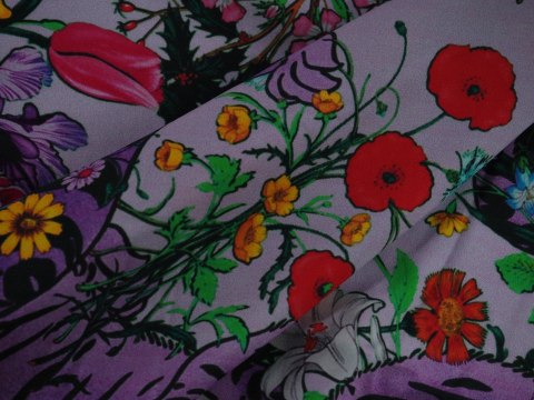 Jedwa elastyczny Gucci - Fioletowy tygrys Jedwa elastyczny Gucci - Fioletowy tygrys