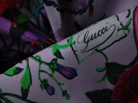 Jedwa elastyczny Gucci - Fioletowy tygrys Jedwa elastyczny Gucci - Fioletowy tygrys