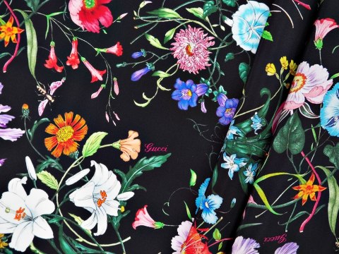 Jedwab Gucci - Kwiaty i owady Jedwab Gucci - Kwiaty i owady