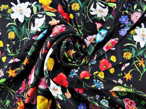 Jedwab Gucci - Kwiaty i owady Jedwab Gucci - Kwiaty i owady