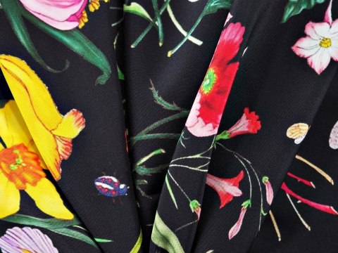 Jedwab Gucci - Kwiaty i owady Jedwab Gucci - Kwiaty i owady