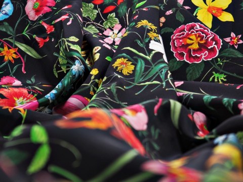 Jedwab Gucci - Kwiaty i owady Jedwab Gucci - Kwiaty i owady