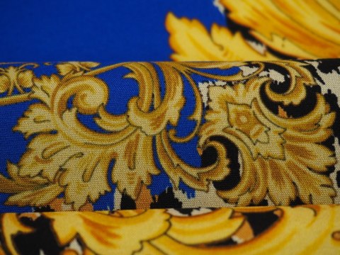 Jedwab elastyczny - Szafir, pantera, ornamenty Jedwab elastyczny - Szafir, pantera, ornamenty