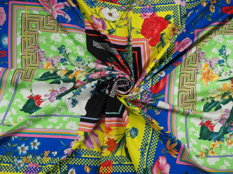 Jedwab sygnowany - Multikolor twill Jedwab sygnowany - Multikolor twill