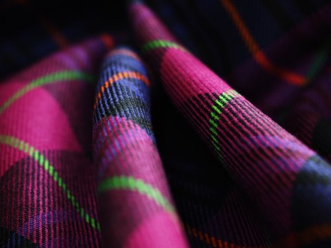 Wełna - Fioletowa krata tartan Wełna - Fioletowa krata tartan
