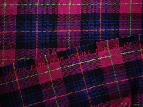 Wełna - Fioletowa krata tartan Wełna - Fioletowa krata tartan